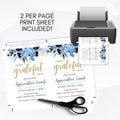 we are grateful for you appreciation luncheon brunch dinner event invitation navy blue gold peony floral